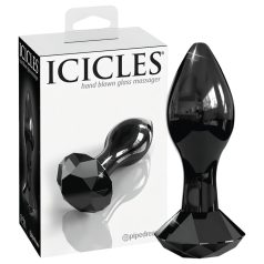Icicles No. 78 - stikla anālais spraudnis konisks melns