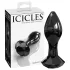 Icicles No. 78 - stikla anālais spraudnis konisks melns