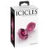 Icicles No. 79 - stikla anālais spraudnis konisks rozā