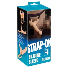 You2Toys - strap-on vidū dobais dildo, miesas krāsa