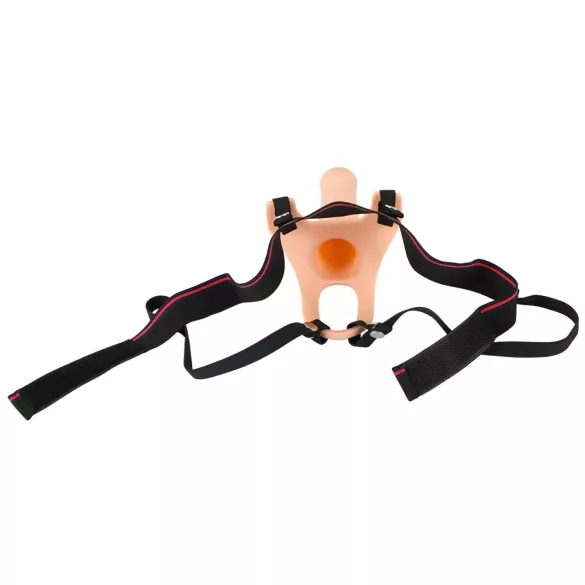 You2Toys - strap-on vidū dobais dildo, miesas krāsa