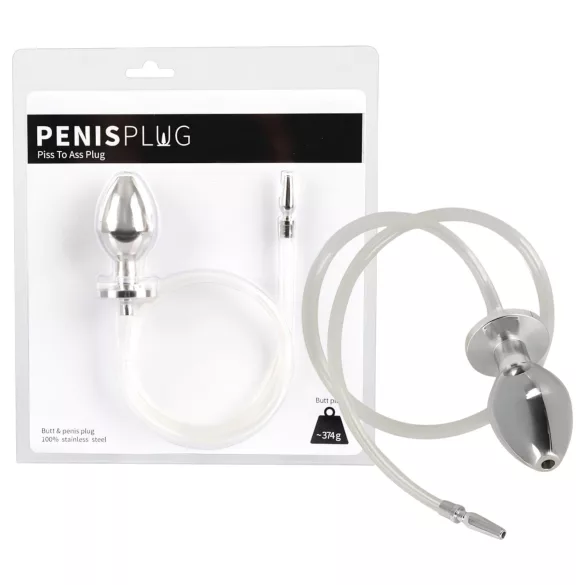 You2Toys - Piss to Ass Plug - dobums anālais plugs ar urīnizvadkanāla dilatatoru