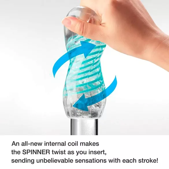 TENGA Spinner Tetra - vīriešu masturbators caurspīdīgs