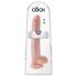 King Cock 14 liels dildo ar sēkliniekiem (35cm) - dabīgs