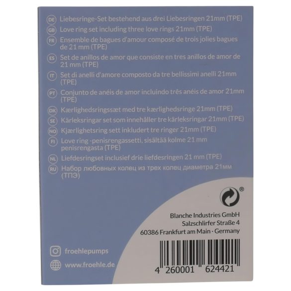 Fröhle LR002 (2,1cm) - medicīniskie dzimumlocekļa gredzeni (3 gab.)