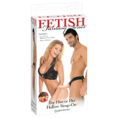   Fetish Strap-On 6 - dildo sievietēm ar dobumu, naturāls, stiprināms