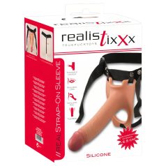   Realistixxx strap-on seksa josta ar dobu dildo, naturāla krāsa