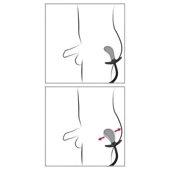 You2Toys - anālais aizbāznis ar bumbiņām, pumpējams, melns