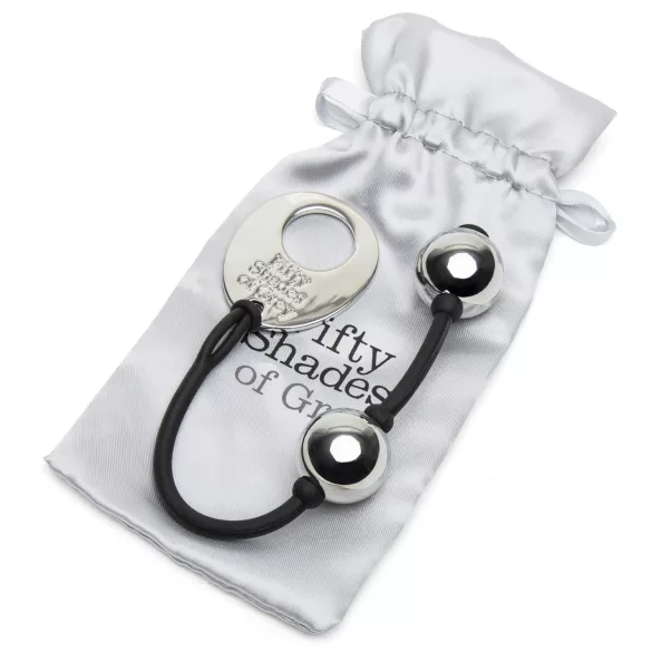 Fifty Shades of Grey mini geišu bumbiņa metāla sudraba