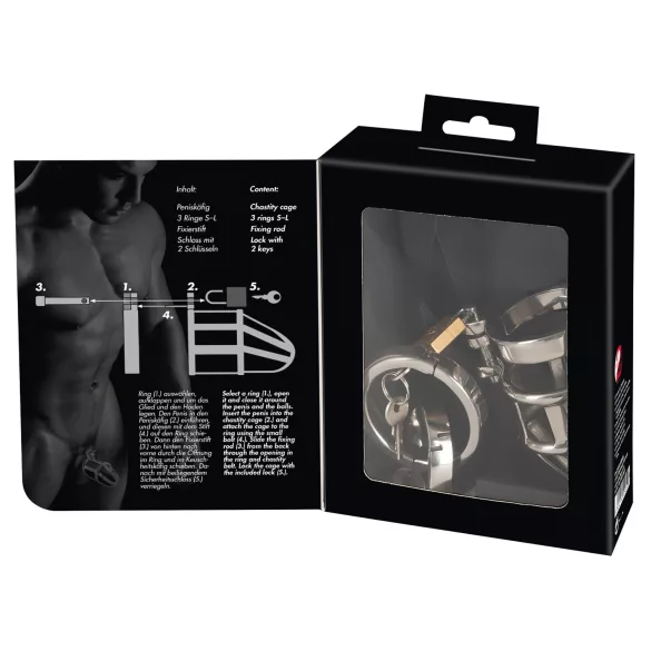 You2Toys - dzimumlocekļa būris ar atslēgu metāla