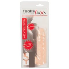   Realistixxx - dzimumlocekļa uzmava ar sēklinieku gredzenu 16cm naturāla krāsa