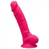 Silexd 7 - dildo ar piesūcekni un sēkliniekiem 17,5cm rozā