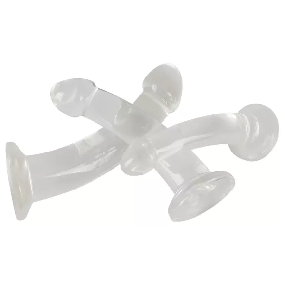Crystal Clear - anālais dildo komplekts, 3 gabali, caurspīdīgs