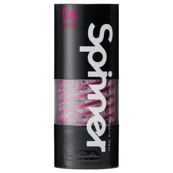 TENGA Spinner Brick - masturbators rota masturbators caurspīdīgs