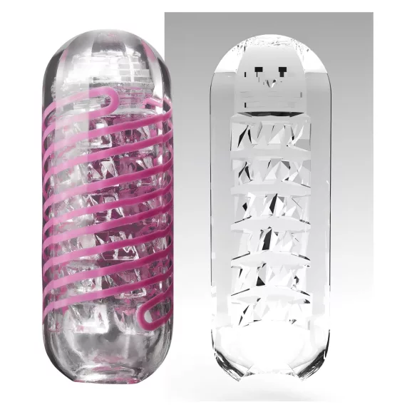 TENGA Spinner Brick - masturbators rota masturbators caurspīdīgs
