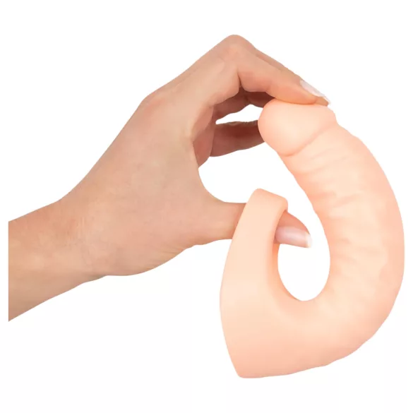 Realistixxx divkāršs reālistisks dildo ar dzimumlocekļa gredzenu, miesas krāsā