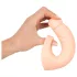Realistixxx divkāršs reālistisks dildo ar dzimumlocekļa gredzenu, miesas krāsā