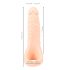 Realistixxx Double F - realistisks dildo ar erekcijas gredzenu (dabisks)