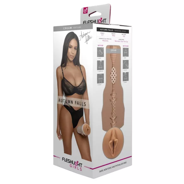 Fleshlight masturbators ar reālistisku maksti, krēmkrāsas, naturāls