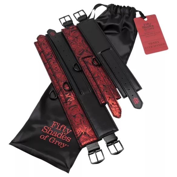 Fifty Shades of Grey - roku dzelzs komplekts melns-sarkans