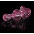 Icicles No. 75 - stikla anālais plugs sirds formas rozā
