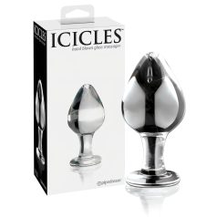   Icicles No. 25 - stikla anālais spraudnis konisks caurspīdīgs