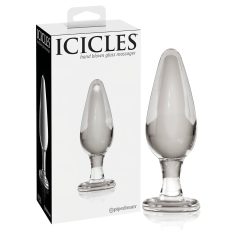   Icicles No. 26 - anālais konusveida stikla plugs caurspīdīgs