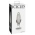 Icicles No. 26 - anālais konusveida stikla plugs caurspīdīgs