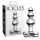 Icicles No. 47 - stikla anālais spraudnis ar trim bumbiņām caurspīdīgs
