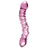 Icicles No. 55 - stikla divpusējs G punkta dildo rozā