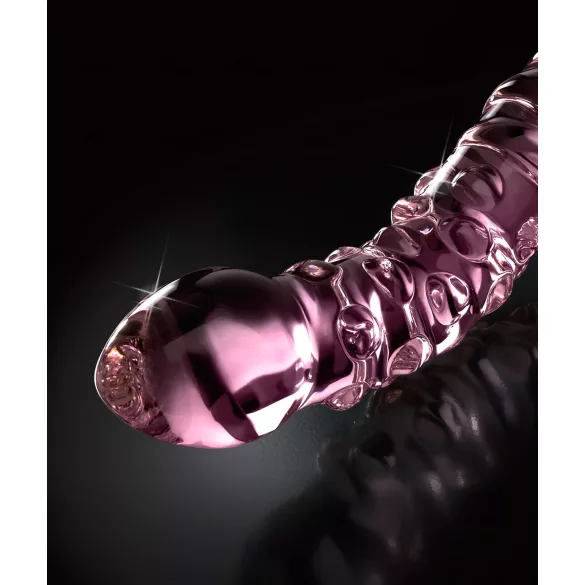Icicles No. 55 - stikla divpusējs G punkta dildo rozā