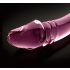 Icicles Nr. 57 - divu galu stikla dildo ar fallusa formu (rozā)