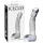 Icicles No. 61 - stikla dildo ar sēkliniekiem un dzimumlocekli caurspīdīgs