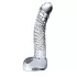 Icicles No. 61 - stikla dildo ar sēkliniekiem un dzimumlocekli caurspīdīgs