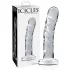 Icicles No. 62 - stikla dildo ar dzimumlocekļa formu caurspīdīgs