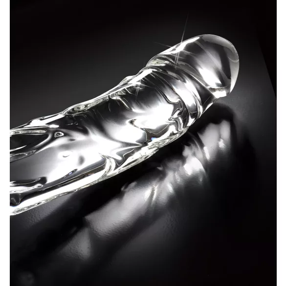 Icicles No. 62 - stikla dildo ar dzimumlocekļa formu caurspīdīgs