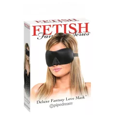 Fetish Deluxe Fantasy - acu maska plata, mīksta, melna