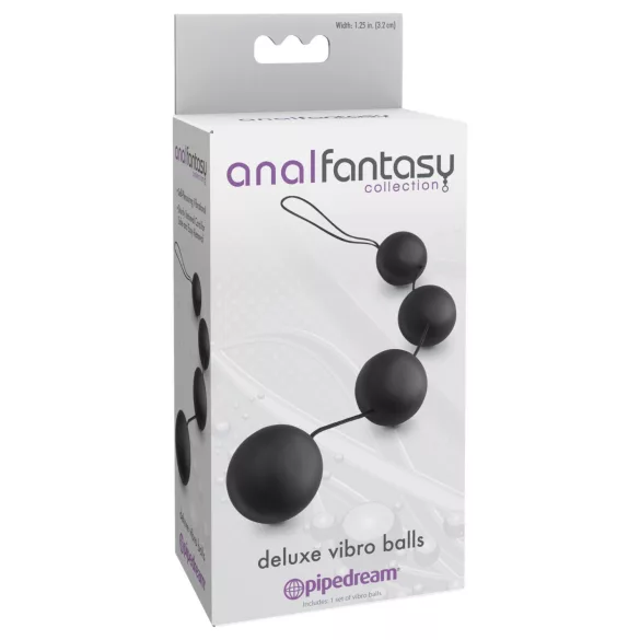 Anal Fantasy - anālo lodīšu virtene ar iekšējām bumbiņām (melna)
