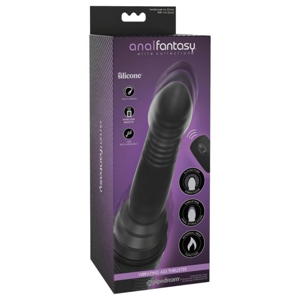 Analfantasy anālais vibrators ar stumšanas funkciju melns