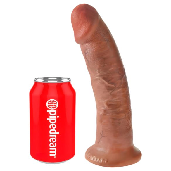 King Cock 9 - reālistisks dildo ar piesūcekni 23cm tumši naturāls