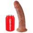 King Cock 9 - reālistisks dildo ar piesūcekni 23cm tumši naturāls