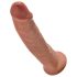 King Cock 9 - reālistisks dildo ar piesūcekni 23cm tumši naturāls