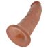 King Cock 9 - reālistisks dildo ar piesūcekni 23cm tumši naturāls