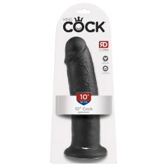 King Cock dildo ar piesūcekni 25 cm melns