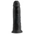 Karaliskais Gailis 10 - piesūcekņa dildo (25cm) - melns