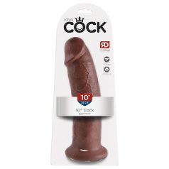King Cock dildo ar piesūcekni 25 cm brūns