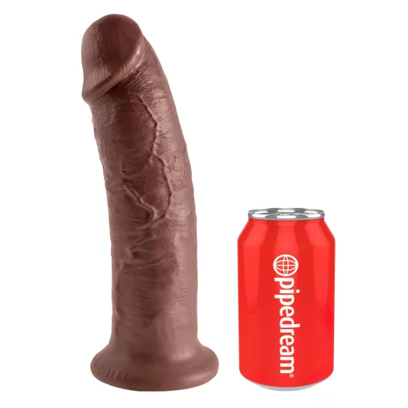 King Cock dildo ar piesūcekni 25 cm brūns