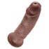 King Cock 10 - Liels piesūcekņa dildo (25cm) - brūns