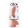 King Cock 9 - liels piesūcekņa dildo ar sēkliniekiem (23 cm, dabīgs)