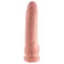 King Cock 9 - liels piesūcekņa dildo ar sēkliniekiem (23 cm, dabīgs)